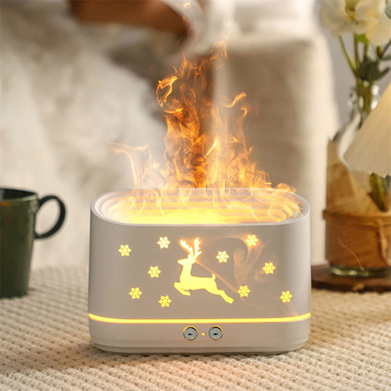 Elk Flame Humidifier Diffuser Mute Household Atmosphere Lamp Home Decorations